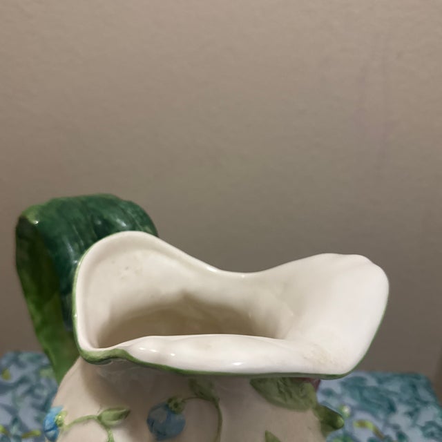 Vintage Fitz & Floyd "Wildflowers" Iris & Daffodil Pitcher For Sale - Image 9 of 11