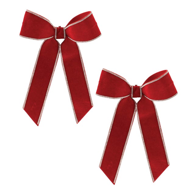 Kenneth Ludwig Chicago Jeweled Holiday Bow (Set of 2) For Sale - Image 4 of 4