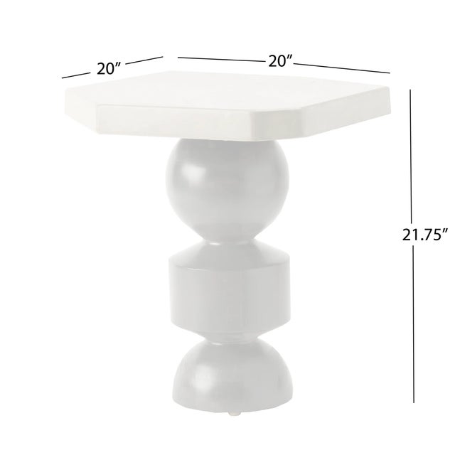 The Dorothy Side Table is a bold sculptural statement that pairs the raw elegance of concrete with the warmth of hand-...