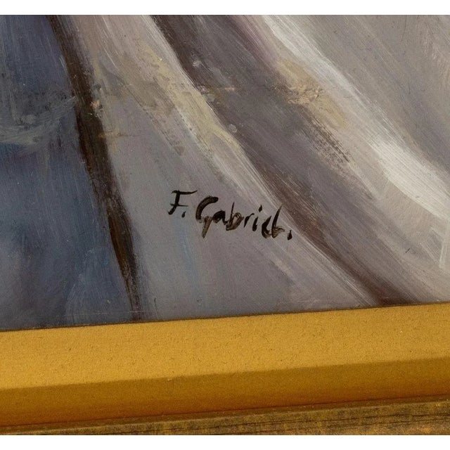 Francois Gabriel Floral Still Life Oil on Panel For Sale - Image 4 of 6