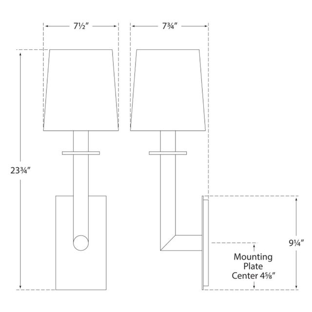 Dalston Sconce in Hand-Rubbed Antique Brass with Linen Shade Designer: J. Randall Powers Finish: Hand-Rubbed Antique Brass...