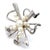 1990s 1990s Mikimoto Estate Akoya Pearl Brooch Pin 2.5-6 mm Silver For Sale - Image 5 of 7