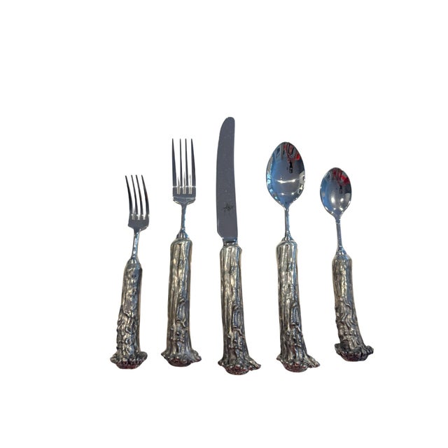 Cast Pewter Antler Flatware Service for Six, Western Frontier by Vagabond House - 30 pcs For Sale In Wichita - Image 6 of 10