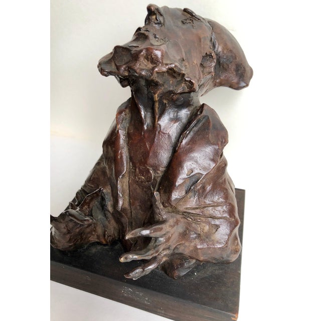 David Aronson, Judaica Bronze Sculpture "Rabbi" Figure Jewish American Boston Figural Modernist For Sale - Image 13 of 18