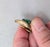 Vintage 1964 Napier Book Piece Goldtone Faux-Jade Clip Earrings- 2 Pieces For Sale - Image 10 of 11