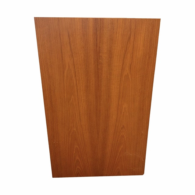 Vintage Danish Teak Vanity Table With Upholstered Bench and Lift Top Mirror For Sale In Philadelphia - Image 6 of 11