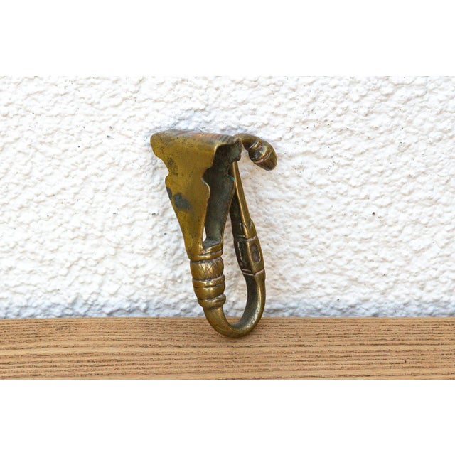 18th Century Polished Brass Camel Saddle Hook For Sale - Image 5 of 6