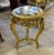 In love with the design. Beautiful side table with gold leaf details. This table can be used for decoration in the hallway...