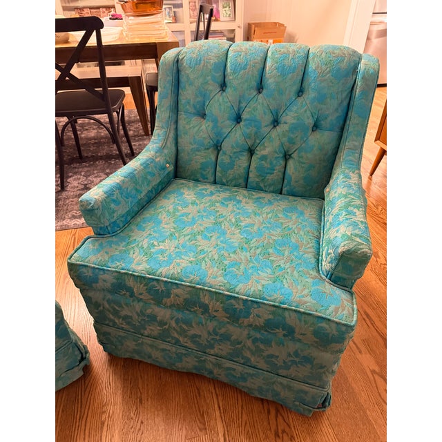 Pair of 1960s Mastercraft of Omaha "Classic Collection" Tufted Club Chairs For Sale - Image 9 of 9
