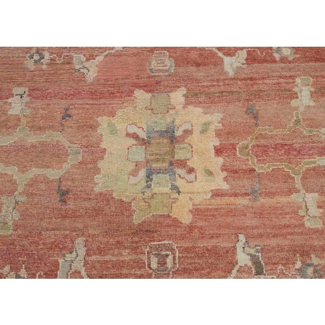 Turkish Oushak Old Wool Rug 9'4" x 13'1" #18016 For Sale In Houston - Image 6 of 8