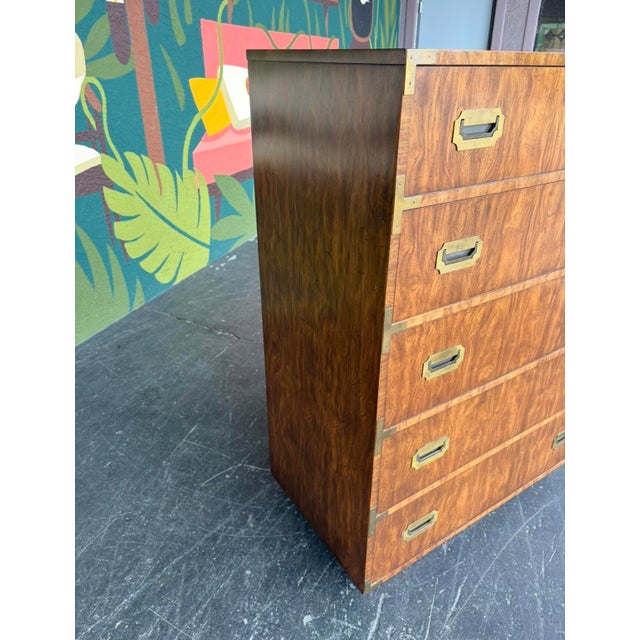 Dixie Hollywood Regency Dixie Campaigner Tallboy For Sale - Image 4 of 13
