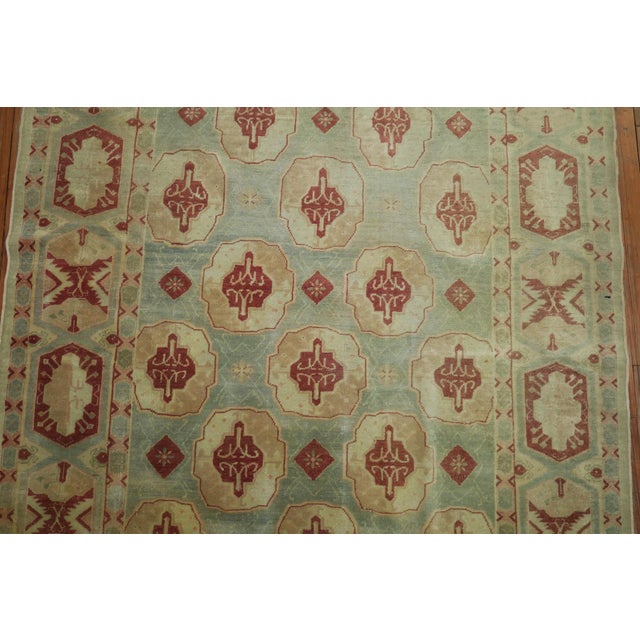 Late 19th Century Sea Foam Antique Turkish Sivas Rug For Sale In New York - Image 6 of 6