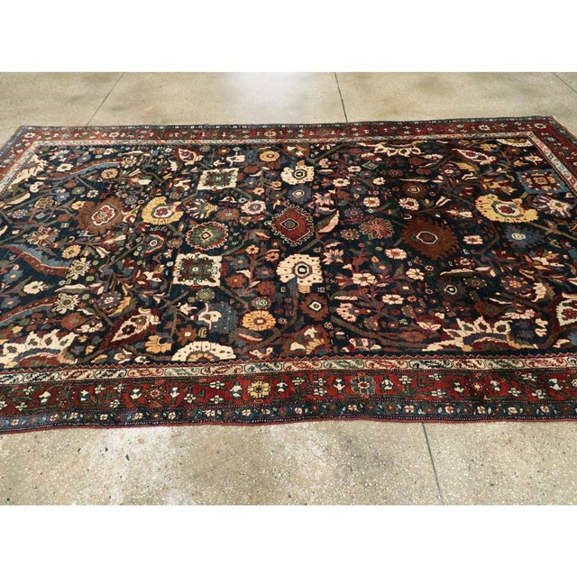 Brick Red Galerie Shabab Collection Early 20th Century Persian Bidjar Carpet For Sale - Image 8 of 10