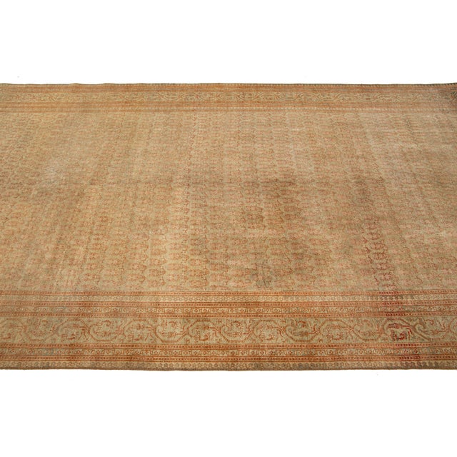 1920s 1920s Antique Sivas Gallery Wool Rug in Beige Tan Color With Allover Pattern For Sale - Image 5 of 10
