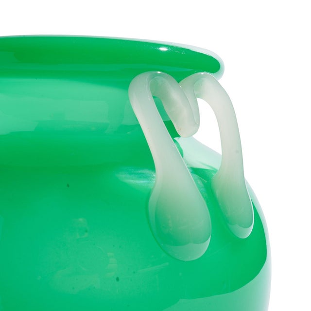 Green Large Jade Glass Amphora by Steuben, C. 1920 For Sale - Image 8 of 11