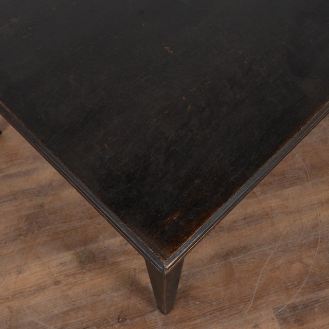 Wood 19th Century Swedish Black Painted Pine Partner’s Desk For Sale - Image 7 of 14