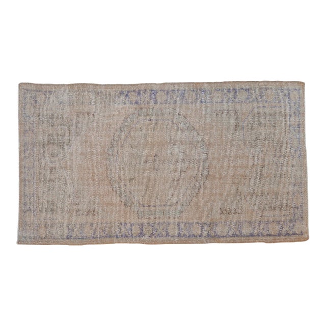 Vintage Distressed Oushak Rug - 2'8" X 4'8" For Sale