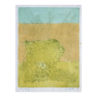 1988 Abstracted Landscape Color Etching by Smith For Sale