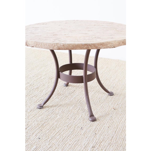 Pair of o.w. Lee FauxStone Patio Garden Drink Tables Chairish