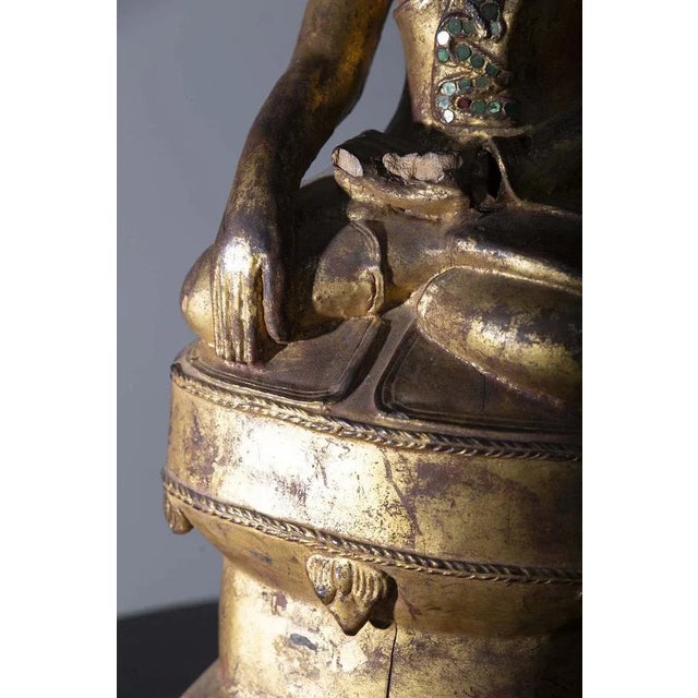 Burmese Artist, Mandalay Buddha, 19th Century, Lacquered Wood, in Very Good conditions. Designed before 1890