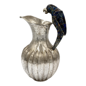 Overscale Los Castillos Silver-Plate Lapis Lazuli Parrot Pitcher