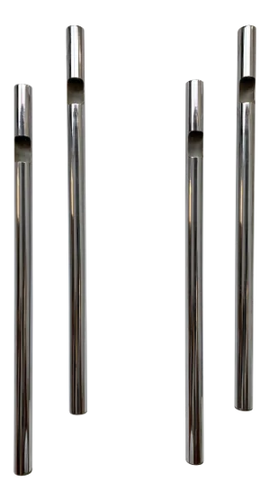 1970s Italian Organs Metal Chrome Sconces by Reggiani - a Pair