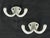 Vintage European double arm wall hooks made of white ceramic. The original mounting screws are not available. Good...