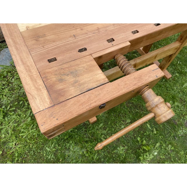 Vintage Rustic Workbench, Germany For Sale - Image 9 of 12