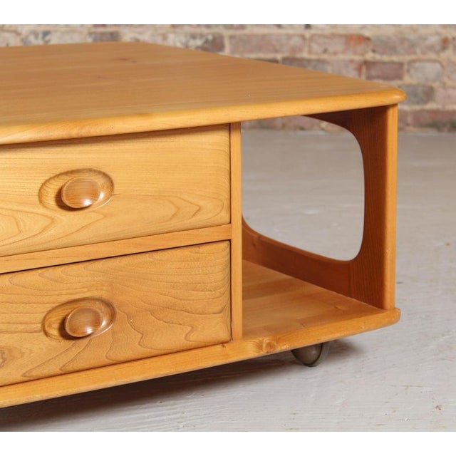 1970s Mid-Century Pandora's Box Side Table in Beech and Elm from Ercol, 1970s For Sale - Image 5 of 13