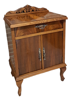 Vintage Nightstand in Bronze and Wood, 1966