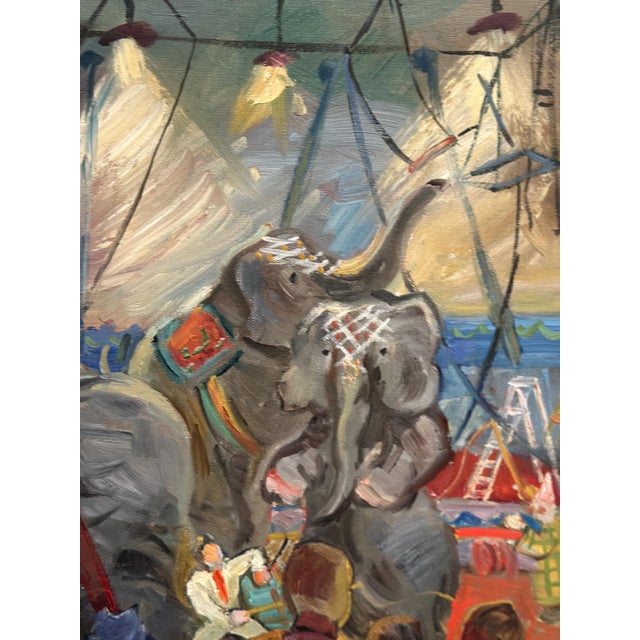 John Carlsson, Cirkus Scott, 1950s, Oil on Canvas, Framed For Sale - Image 8 of 18