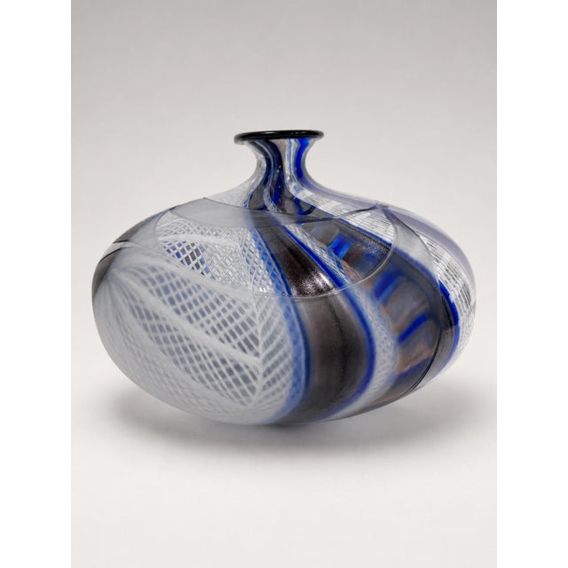 Blue 1 of 1, Massimiliano Schiavon Highly Sculpted & Layered Murano Art Glass C. 2008 For Sale - Image 8 of 13