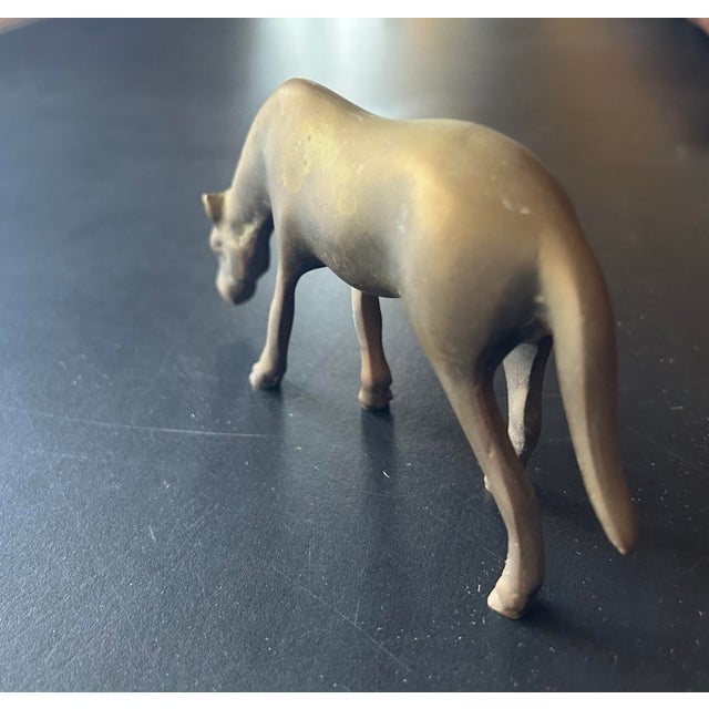 Contemporary Vintage Cast Metal Horse For Sale - Image 3 of 6