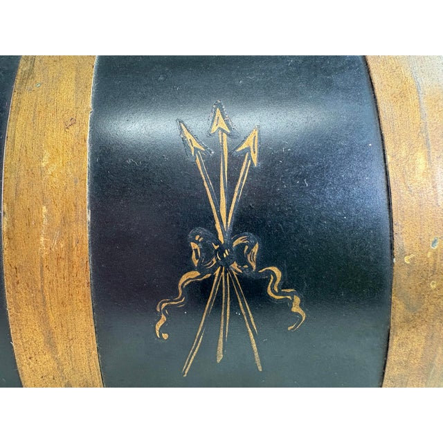 1950s Vintage French Empire Style Toleware Trinket Box For Sale - Image 5 of 8