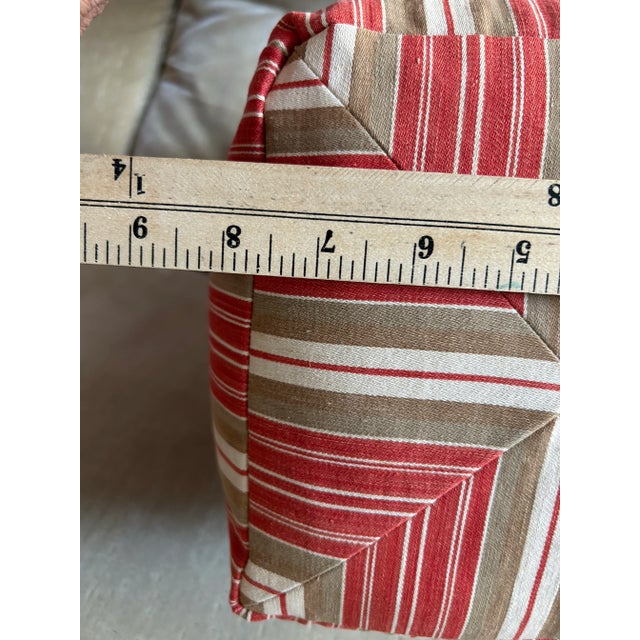 Mary Jane McCarty Designs Antique Ticking Stripe Bolster For Sale - Image 4 of 5