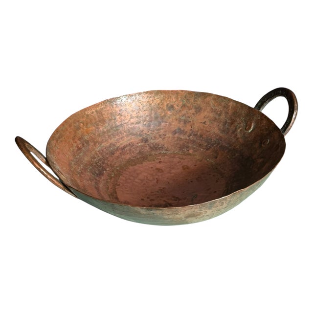 Antique Hand-Hammered Copper Pan, 1890 For Sale