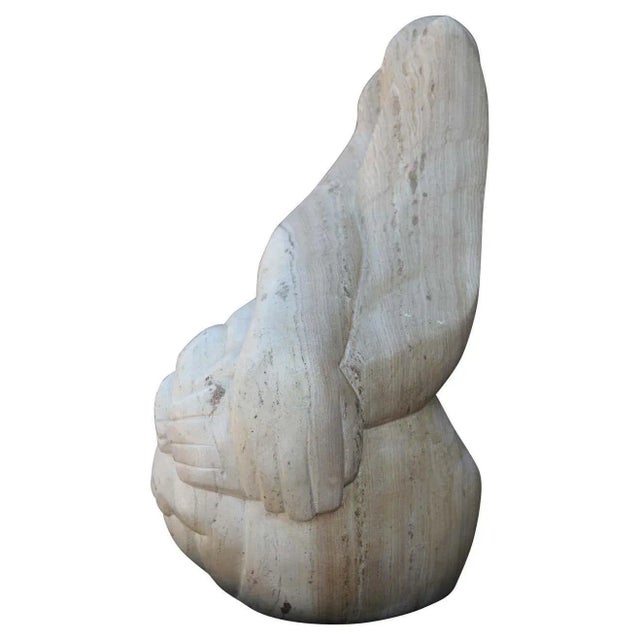 White 1980s “Mother and Child” Biomorphic Modern Abstract Figurative Sculpture by John McKinnon For Sale - Image 8 of 11