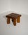 Brown Brutalist Oak Side Table with Wooden Pins, 1960s For Sale - Image 8 of 8