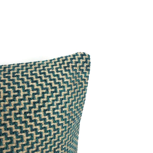 From GP & J Baker is GLANVILLE in Teal. This pillow cover showcases a sophisticated geometric pattern in shades of teal...