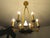 French Napoleon Empire Style Brass Chandelier with Swans and Green Glass Lampshades, 1970s For Sale - Image 10 of 18