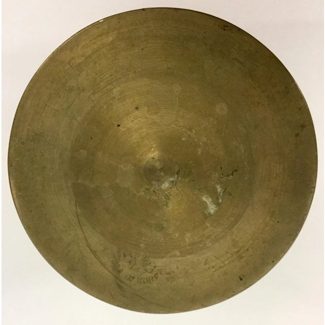Metal Vintage Korean Solid Brass Zen Vase For Sale - Image 7 of 13
