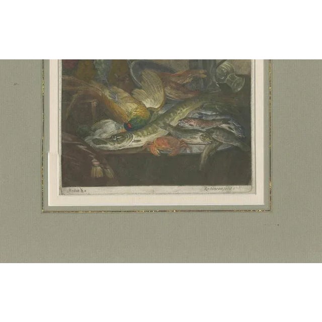 Robinson, Still Life with Fish, Crabs, Fruit and Pewter Jug, 1800, Print For Sale - Image 5 of 10
