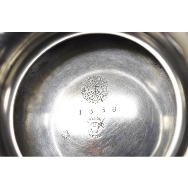 Antique Victorian Silver Plated "1880 H 1905" Monogram Pedestal Fruit Bowl For Sale - Image 14 of 16