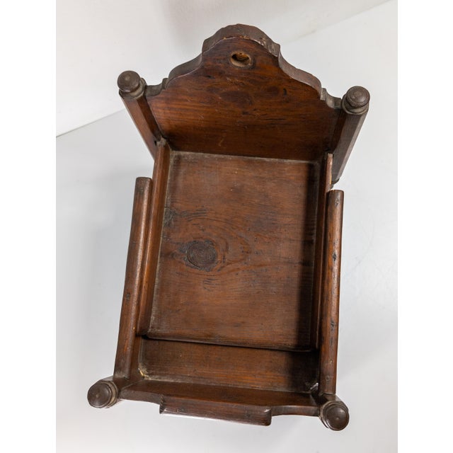 19th Century American Primitive Folk Art Pine Doll Bed in Empire Style For Sale - Image 11 of 16