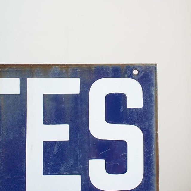 1950s Antique French Enamel Post Office Metal Sign, 1950s For Sale - Image 5 of 9