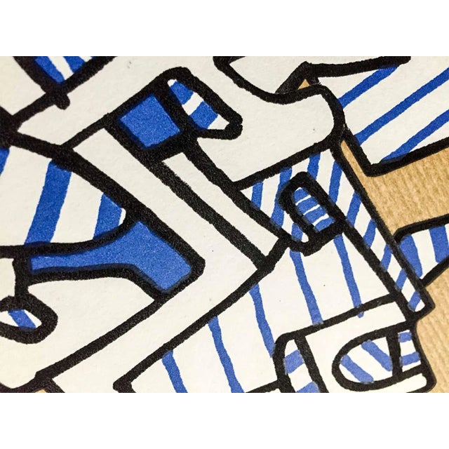 Abstract Jean Dubuffet Lithograph Limited Edition - Vacuum Forms - Velin Paper W/Frame For Sale - Image 4 of 5