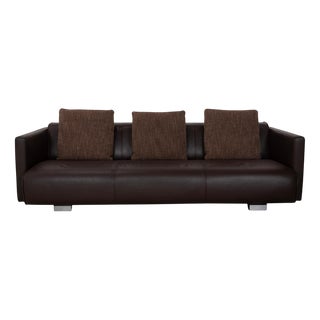 Model 6300 4-Seater Sofa in Brown Leather from Rolf Benz For Sale