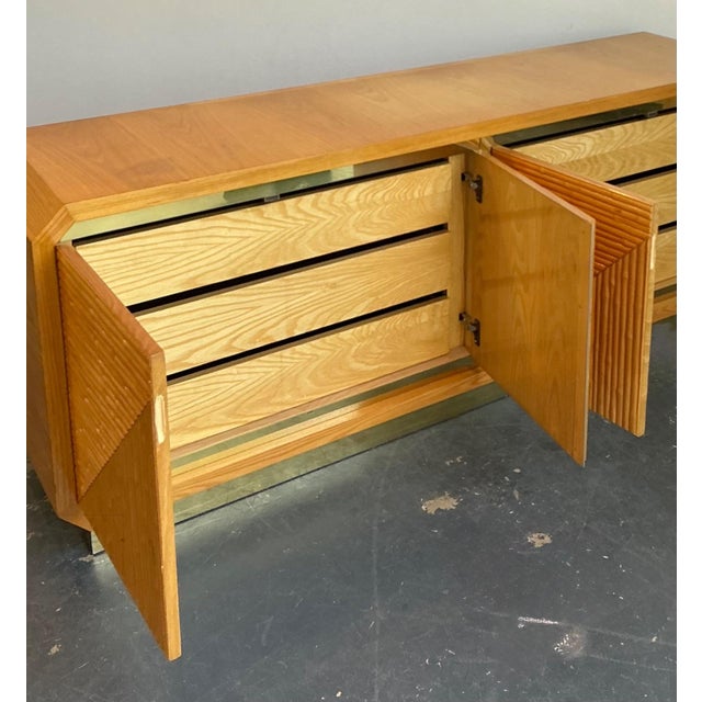 Vintage Geometric Bamboo Credenza For Sale - Image 4 of 15