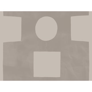 Abstract Cutout Wallpaper by Paule Marrot in Elephant Gray For Sale