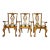 Vintage Chippendale Georgian Style Dining Arm Chairs - Set of 3 For Sale